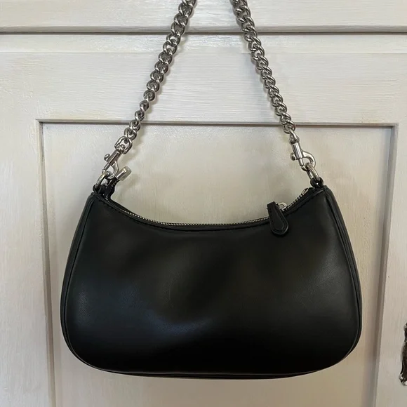 Coach Black Leather Shoulder Bag - Picture 3 of 4